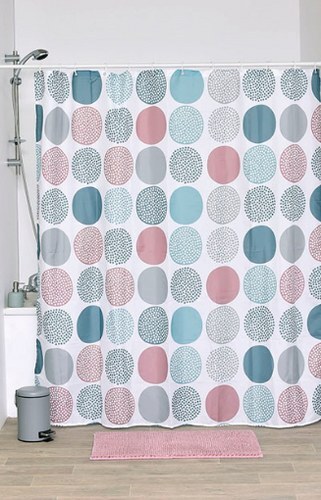 TENDANCE zavjesa za kadu  180 x 200 CM + 12 BIJELIH PP KUKICA POLIESTER, GAIA