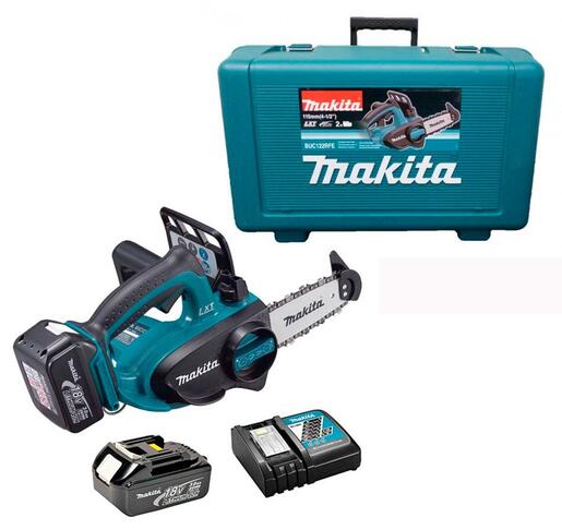 MAKITA akumulatoska lančana pila DUC122RFE (18V, Li-ion, 115mm, 2x3Ah, punjač)
