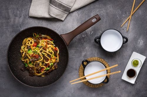 Mehrzer Wok tava 28 cm STONE STRONG