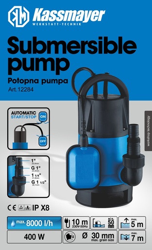 KASSMAYER potopna pumpa  400 W - 8000l/h