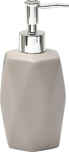 TENDANCE dozator za sapun keramika uzorak diamond, sivo smeđa