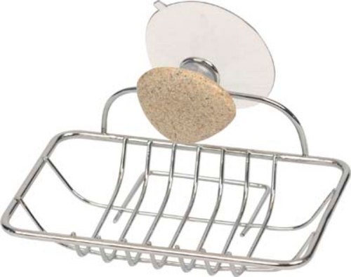 TENDANCE držač sapuna na vakuum krom, dekoracija oblutak