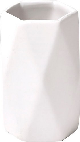 TENDANCE čaša keramika uzorak diamond, bijela