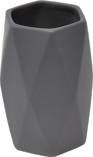 TENDANCE čaša keramika, tamno siva diamond