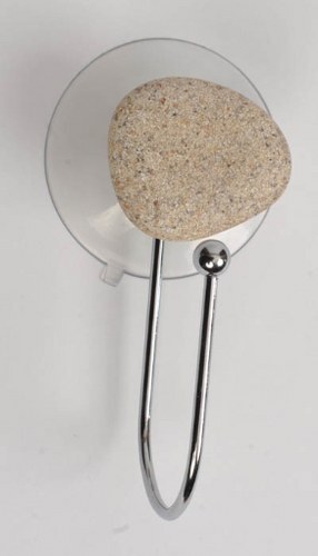 TENDANCE vješalica  na vakuum krom, dekoracija oblutak