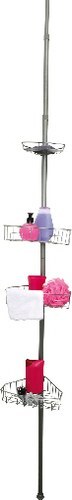 TENDANCE teleskopska polica za tuš sa 4 police metalna, siva