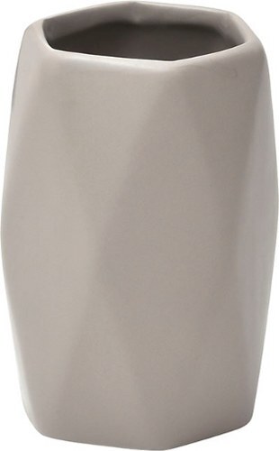 TENDANCE čaša keramika uzorak diamond, sivo smeđa