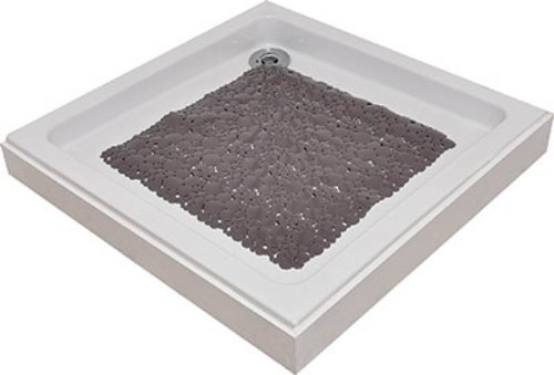 TENDANCE podloga za kadu 50 x 50 cm pvc, sivo smeđa bubbles
