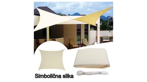 Tenda (sjenilo) zaštita od sunca kvadrat 4 x 4 m - Svijetlo krem