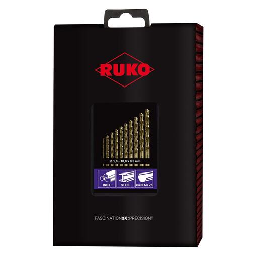 RUKO Set spiralnih svrdala HSS-Co5 19dj. PVC pakiranje