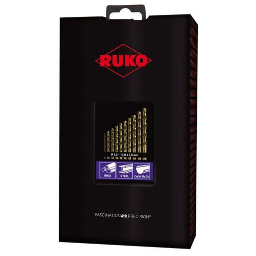 RUKO Set spiralnih svrdala DIN 338 HSS-Co5 25dj. PVC pakiranje