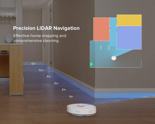 Roborock robotski usisavač S6 Pure bijeli