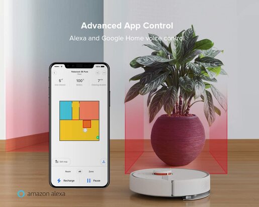 Roborock robotski usisavač S6 Pure bijeli