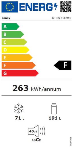 Candy hladnjak CHICS 5182 WN