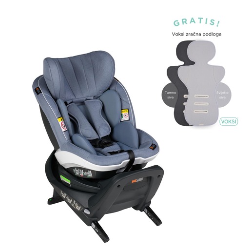 BeSafe autosjedalica iZi Turn i-Size (61-105 cm), Cloud siva