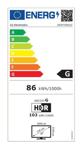 Televizor LG 50UP75003LF, Ultra HD, Smart
