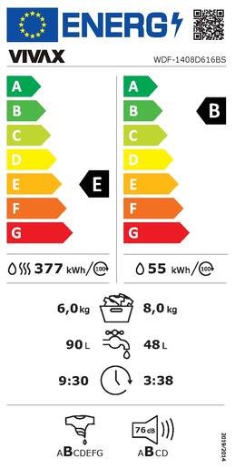 Vivax mašina za pranje i sušenje veša WDF-1408D616BS