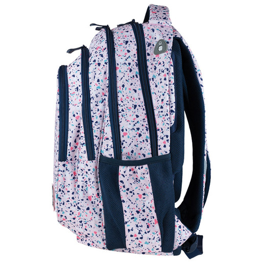 Školski ruksak anatomski Pink Terrazzo Head pastelno rozi