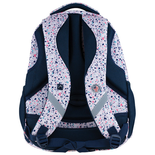Školski ruksak anatomski Pink Terrazzo Head pastelno rozi