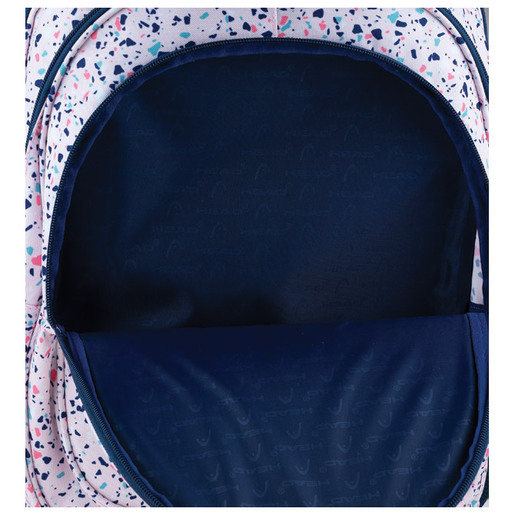 Školski ruksak anatomski Pink Terrazzo Head pastelno rozi