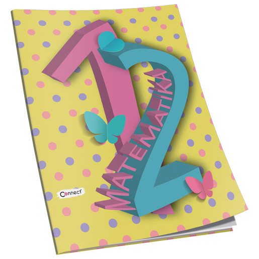 Bilježnica Matematika 1 i 2 CONNECT, B5 kvadratići, 24 lista, meki uvez