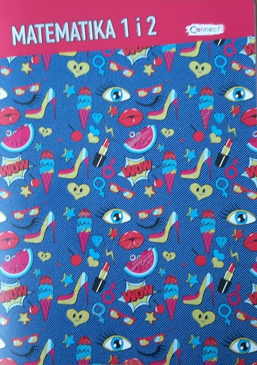 Bilježnica Matematika 1 i 2 CONNECT, B5 kvadratići, 24 lista, meki uvez