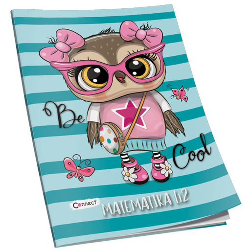 Bilježnica Matematika 1 i 2 CONNECT, B5 kvadratići, 24 lista, meki uvez