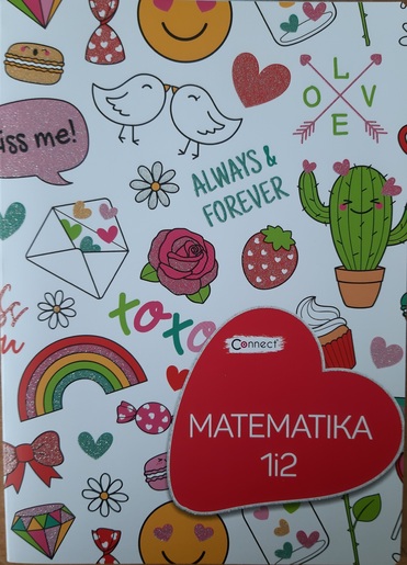 Bilježnica Matematika 1 i 2 CONNECT, B5 kvadratići, 24 lista, meki uvez