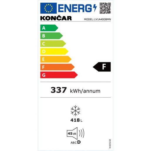 Končar zamrzivač  LV1A400BMN