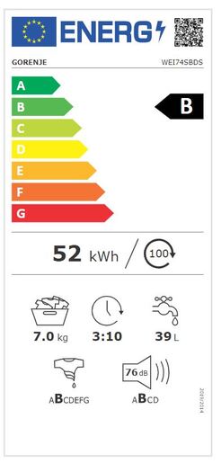 Gorenje perilica rublja WEI74SBDS