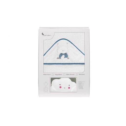 Interbaby ručnik Swing Blue 100x100 + noćna svjetiljka Cloud