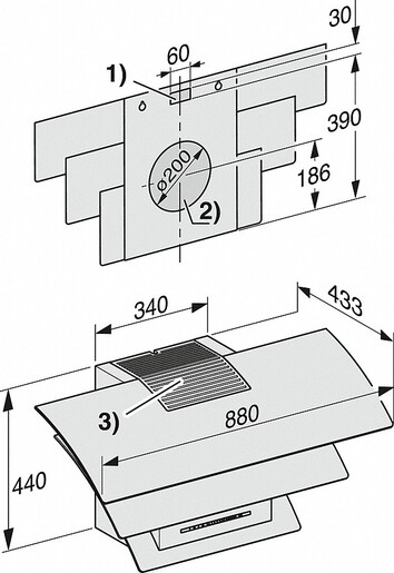 Miele napa DA 7198 W Triple Black