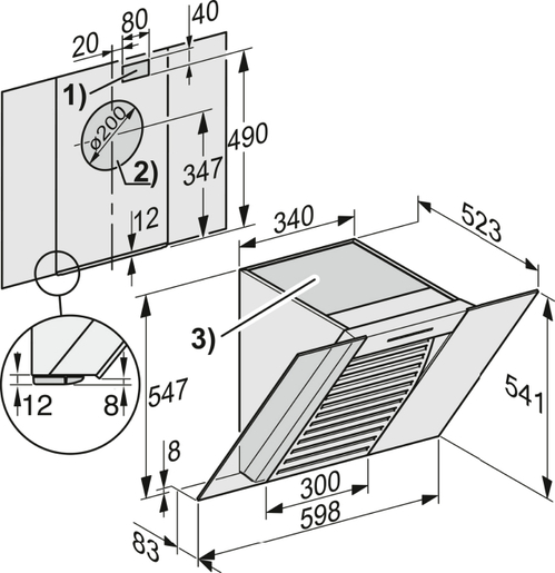 Miele napa DA 6066 W Wing
