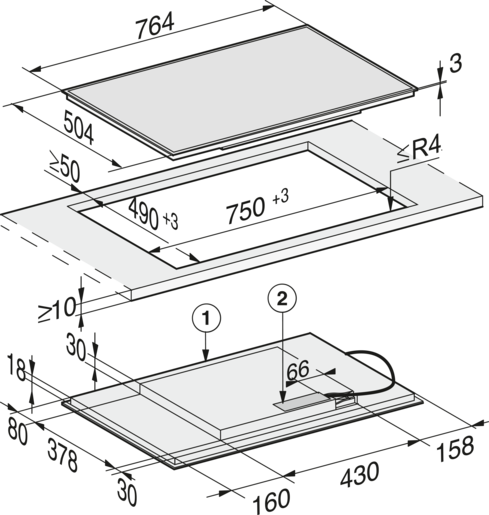 Miele ploča za kuhanje  KM 7210 FR