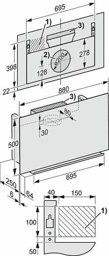 Miele napa DA 9091 W Screen
