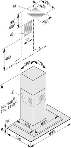 Miele napa DA 5798 W Next Step