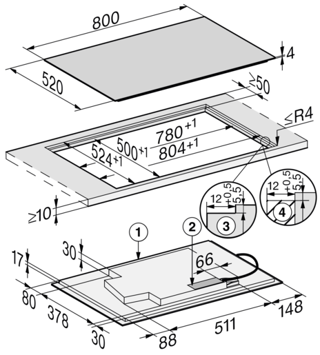 Miele ploča za kuhanje  KM 7879 FL