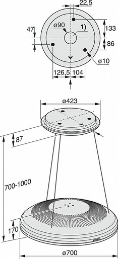 Miele napa DA 7078 D Aura 3.0 White Loom
