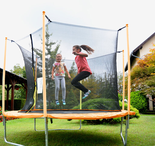 LEGONI trampolin FUN sa zaštitnom mrežom i ljestvama, 366cm, narančasti