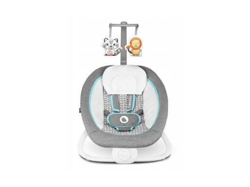 Lionelo dječja zibalica Pascal, 5 melodija, vibriranje, siva-scandi, 3g jamstva