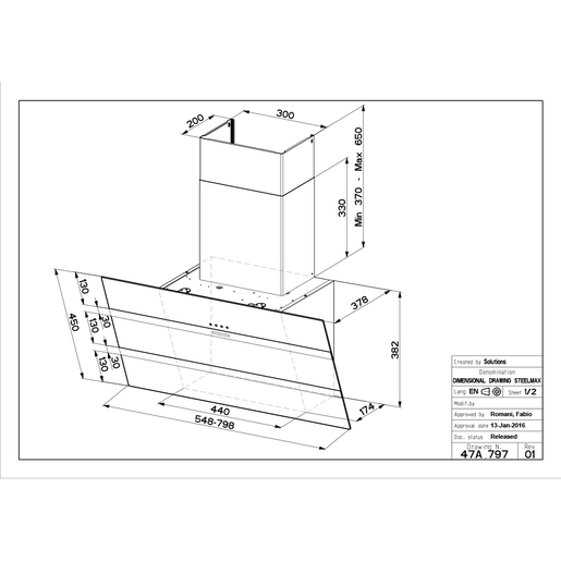 Faber napa Steelmax EV8 BK/X A55