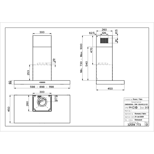 Faber napa Stilo Comfort BK Matt A90
