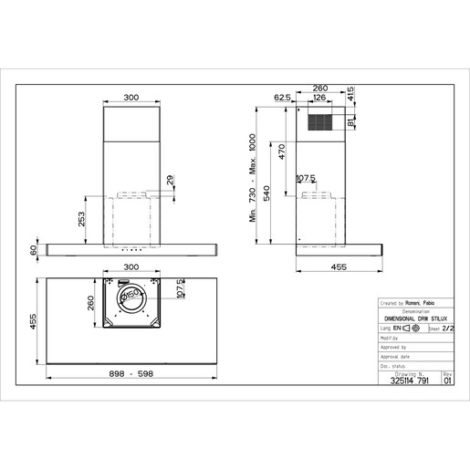 Faber napa Stilo Glass Smart X/V A90