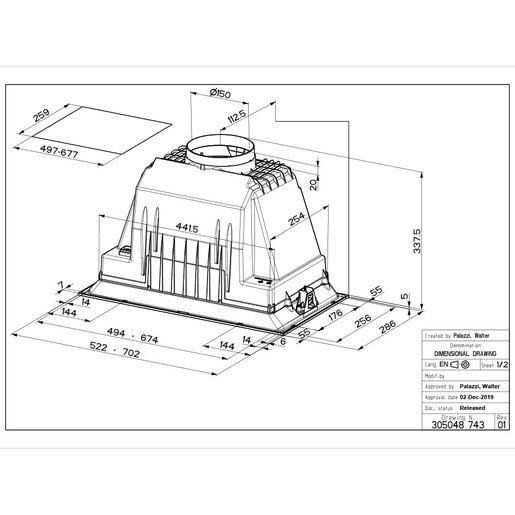 Faber napa Inka Lux Smart EV8 LED X A52