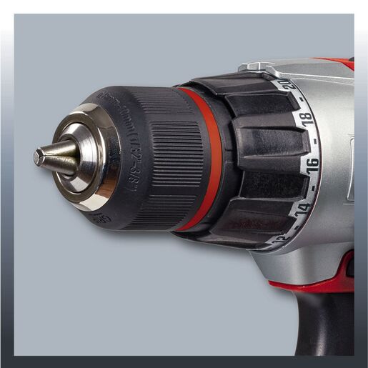 EINHELL akumulatorska bušilica TE-CD 18/2 Li Kit u setu s dva akumulatora (2x1.5 Ah) Power X-Change (18 V, 2 brzine, 44 Nm, LED svjetlo, kovčeg, u pakiranju 2 baterije 1,5 Ah i brzi punjač) RA