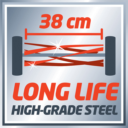 EINHELL ručna kosilica GE-HM 38 S (38 cm širina košnje, 38 mm maksimalna visina košnje, za travnjake do 250 m²) RA