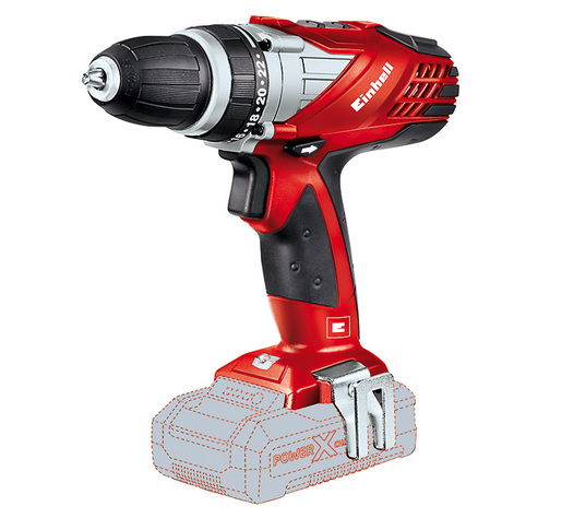 EINHELL akumulatorska bušilica TE-CD 18 Li Solo Power X-Change, bez baterije i punjača (18 V, 2 brzine, 48 Nm, LED svjetlo) RA