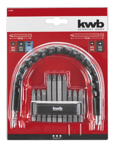 KWB set bitova s fleksibilnim nastavkom, 11/1