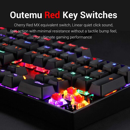 Redragon Vara K551 RGB, gaming mehanička tipkovnica, red switches, crna