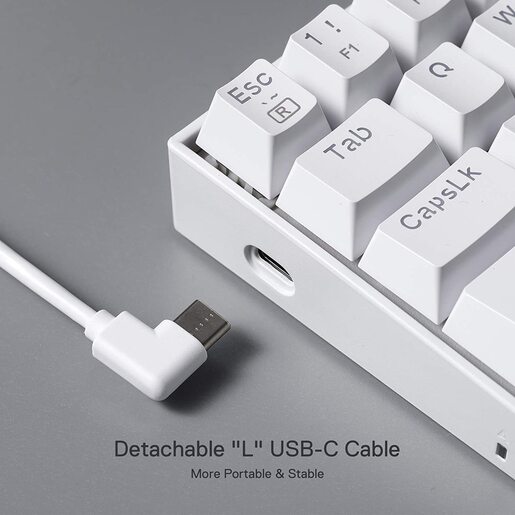 Redragon K630 RGB, gaming mehanička tipkovnica, brown switches, bijela